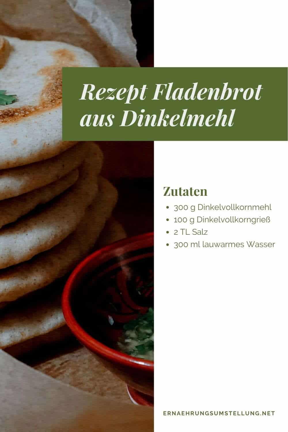 Fladenbrot aus Dinkelmehl - einfaches Rezept zum selberbacken