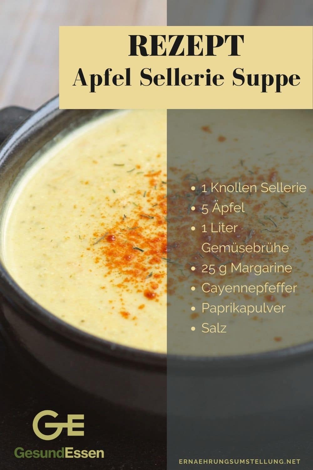 Rezept für eine Apfel Sellerie Suppe