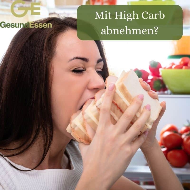 Frau isst viel Brot: Mit High Carb abnehmen?

