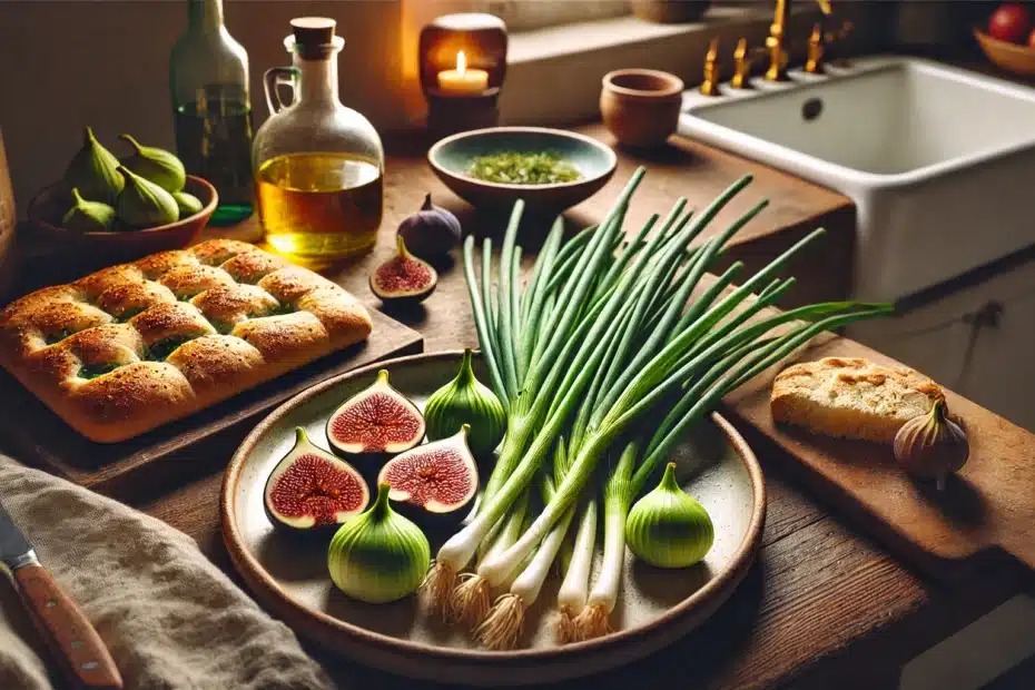 Essen mit F: Feigen, Frühlingszwiebeln und Foccacia