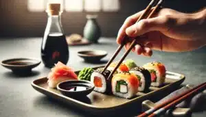 Zwei Essen mit S: Sushi und Sojasauce